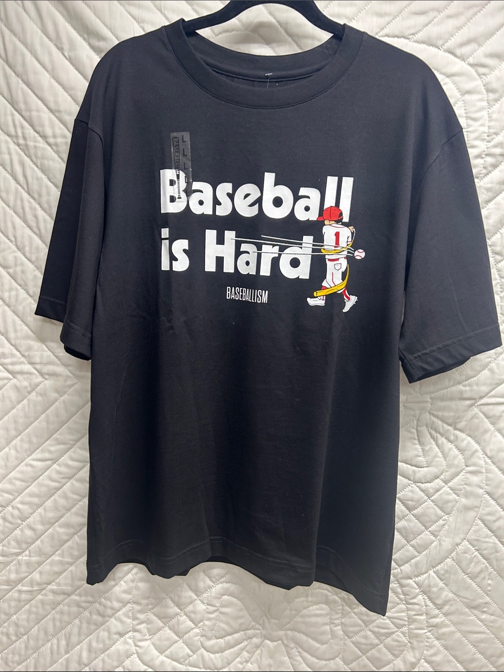 Baseball is Hard Graphic Tee - Black
